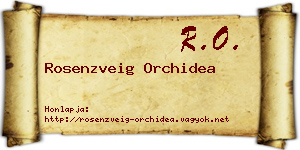 Rosenzveig Orchidea névjegykártya